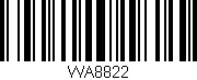 Código de barras (EAN, GTIN, SKU, ISBN): 'WA8822'