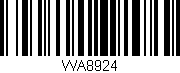 Código de barras (EAN, GTIN, SKU, ISBN): 'WA8924'