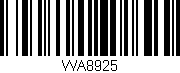 Código de barras (EAN, GTIN, SKU, ISBN): 'WA8925'