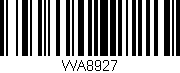 Código de barras (EAN, GTIN, SKU, ISBN): 'WA8927'