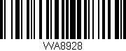 Código de barras (EAN, GTIN, SKU, ISBN): 'WA8928'