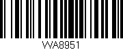 Código de barras (EAN, GTIN, SKU, ISBN): 'WA8951'