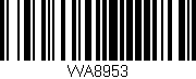 Código de barras (EAN, GTIN, SKU, ISBN): 'WA8953'