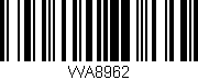 Código de barras (EAN, GTIN, SKU, ISBN): 'WA8962'