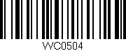 Código de barras (EAN, GTIN, SKU, ISBN): 'WC0504'