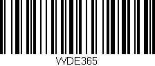Código de barras (EAN, GTIN, SKU, ISBN): 'WDE365'