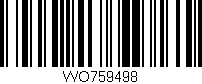 Código de barras (EAN, GTIN, SKU, ISBN): 'WO759498'