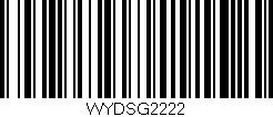 Código de barras (EAN, GTIN, SKU, ISBN): 'WYDSG2222'