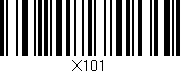 Código de barras (EAN, GTIN, SKU, ISBN): 'X101'