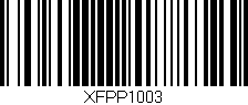 Código de barras (EAN, GTIN, SKU, ISBN): 'XFPP1003'