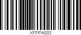 Código de barras (EAN, GTIN, SKU, ISBN): 'XFPPA003'