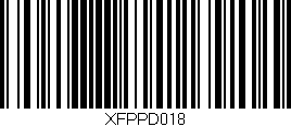 Código de barras (EAN, GTIN, SKU, ISBN): 'XFPPD018'