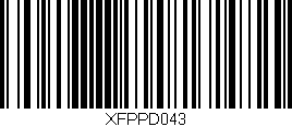 Código de barras (EAN, GTIN, SKU, ISBN): 'XFPPD043'