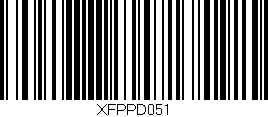 Código de barras (EAN, GTIN, SKU, ISBN): 'XFPPD051'