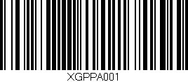 Código de barras (EAN, GTIN, SKU, ISBN): 'XGPPA001'