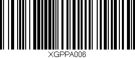 Código de barras (EAN, GTIN, SKU, ISBN): 'XGPPA006'