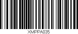 Código de barras (EAN, GTIN, SKU, ISBN): 'XMPPA035'