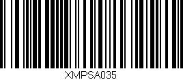 Código de barras (EAN, GTIN, SKU, ISBN): 'XMPSA035'