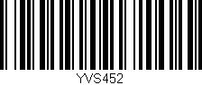 Código de barras (EAN, GTIN, SKU, ISBN): 'YVS452'