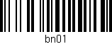 Código de barras (EAN, GTIN, SKU, ISBN): 'bn01'