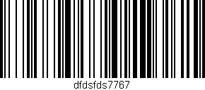 Código de barras (EAN, GTIN, SKU, ISBN): 'dfdsfds7767'