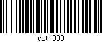 Código de barras (EAN, GTIN, SKU, ISBN): 'dzt1000'