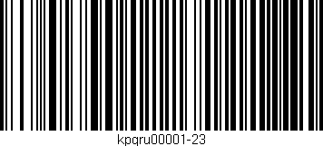 Código de barras (EAN, GTIN, SKU, ISBN): 'kpgru00001-23'