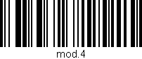 Código de barras (EAN, GTIN, SKU, ISBN): 'mod.4'