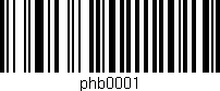 Código de barras (EAN, GTIN, SKU, ISBN): 'phb0001'