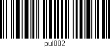 Código de barras (EAN, GTIN, SKU, ISBN): 'pul002'