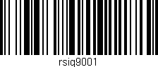 Código de barras (EAN, GTIN, SKU, ISBN): 'rsiq9001'