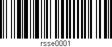 Código de barras (EAN, GTIN, SKU, ISBN): 'rsse0001'