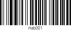 Código de barras (EAN, GTIN, SKU, ISBN): 'rtab001'