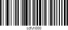 Código de barras (EAN, GTIN, SKU, ISBN): 'sdfyh888'