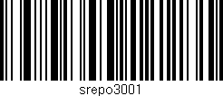 Código de barras (EAN, GTIN, SKU, ISBN): 'srepo3001'