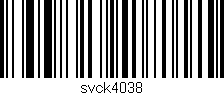 Código de barras (EAN, GTIN, SKU, ISBN): 'svck4038'