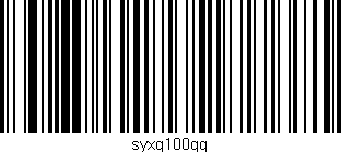 Código de barras (EAN, GTIN, SKU, ISBN): 'syxg100gg'