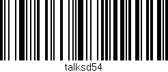 Código de barras (EAN, GTIN, SKU, ISBN): 'talksd54'
