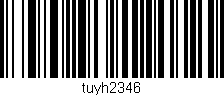 Código de barras (EAN, GTIN, SKU, ISBN): 'tuyh2346'