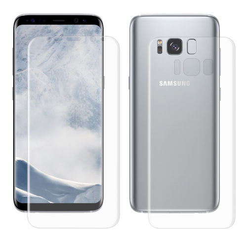 0,1 milímetros Frente PET + Voltar Transparent Film protecção para Samsung Gear S8, S8 Além disso,