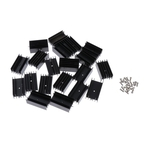 20 Pc 24x16-40mm Mosfet Alumínio Dissipador De Calor 7805 Transistor Dissipador De Calor Radiador