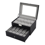 20 slots de grades de Moda Relógios Joalheria exibir a caixa de armazenamento caso Caixa de relógios