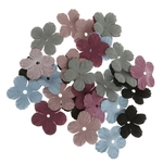 30 Tecido De Veludo Embelezamento De Flores Scrapbooking Applique Craft Mix-color