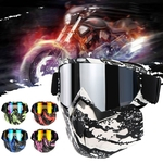 2020 Novo À Prova de Vento Motocicleta Motocicleta Motocross Máscara Facial Óculos Destacáveis Proteção UV