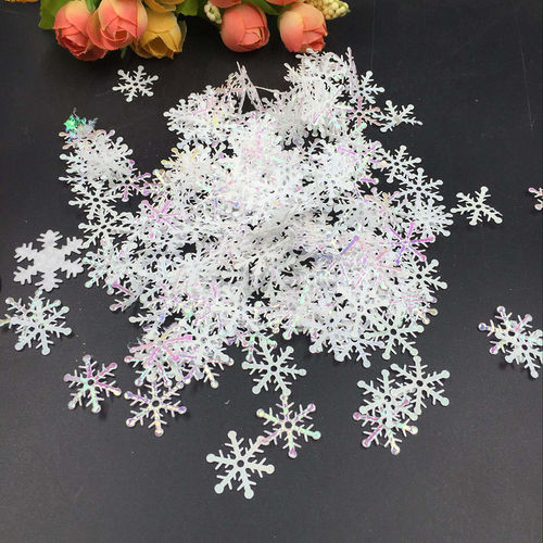 300pcs / Pacote Jogando Decoração de Natal Confetti Falso floco de neve Handmade DIY materiais