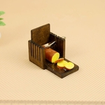 01:12 Dollhouse Miniature Food acessorios Mini bonito Pão Slicer