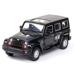 01:32 Simulação SUV Pull Police Car Modelo Luz som do efeito Portas Abertas Alloy Voltar Auto Collection Toy Presente