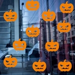 2019 Decor New Halloween Abóbora Alaranjada Adesivos De Vinil Decorações Das Janelas Assustador Do Partido