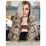 2019 europeus e americanos moda Fiber Chemical peruca Feminino Chapelaria Ouro Pintado longa peruca de cabelo encaracolado Atacado Fábrica