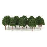 20pcs Árvore Modelos Comboio Em Miniatura Cenário Da Estrada De Ferro Supplies Dard Verde 7.5cm